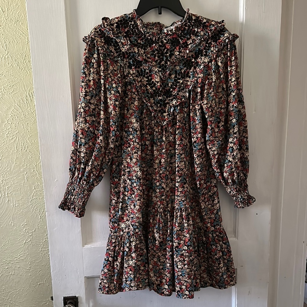 Mango Floral Midi Dress - Multicolor